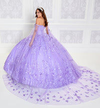 Light-up v-neck ball gown w/ embroidered lace & glitter tulle