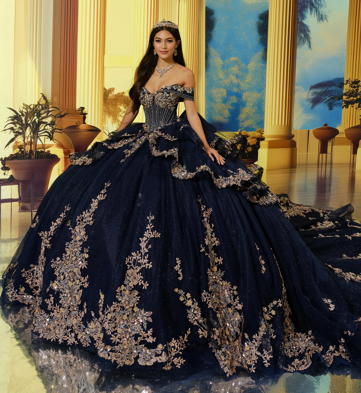 Sweetheart Ball Gown w/ Boned Bodice & Ruffles