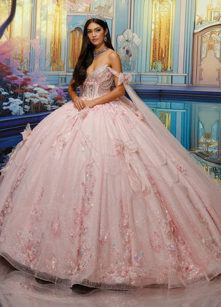 Sweetheart Glitter Tulle Ball Gown w/ 3D Butterflies