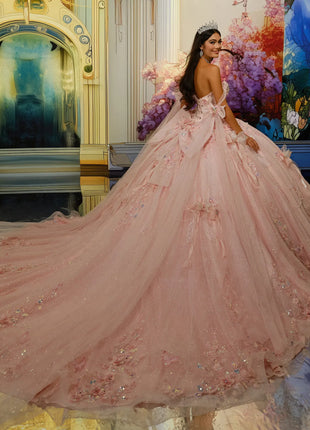 Sweetheart Glitter Tulle Ball Gown w/ 3D Butterflies