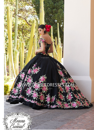 FLORAL OFF SHOULDER QUINCEANERA DRESS BY RAGAZZA FASHION M20-120