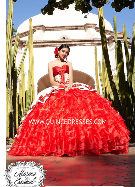 RUFFLED CHARRO QUINCEANERA DRESS BY RAGAZZA FASHION M25-125