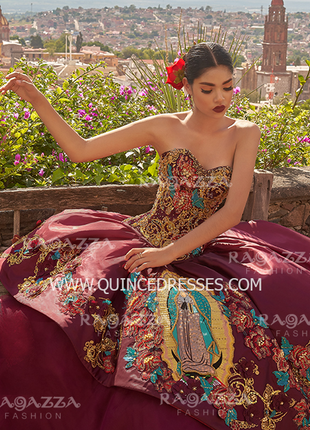 VIRGEN DE GUADALUPE QUINCEANERA DRESS BY RAGAZZA FASHION M18-118