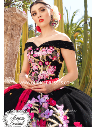 FLORAL OFF SHOULDER QUINCEANERA DRESS BY RAGAZZA FASHION MV24-124