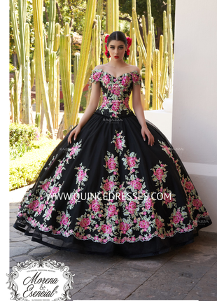 FLORAL OFF SHOULDER QUINCEANERA DRESS BY RAGAZZA FASHION M20-120