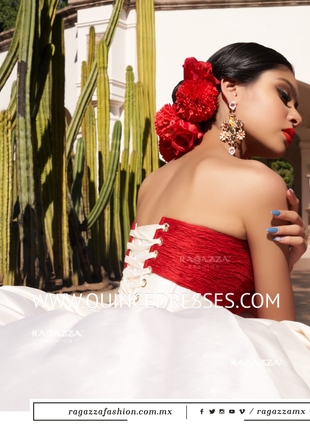 RUFFLED CHARRO QUINCEANERA DRESS BY RAGAZZA FASHION M25-125