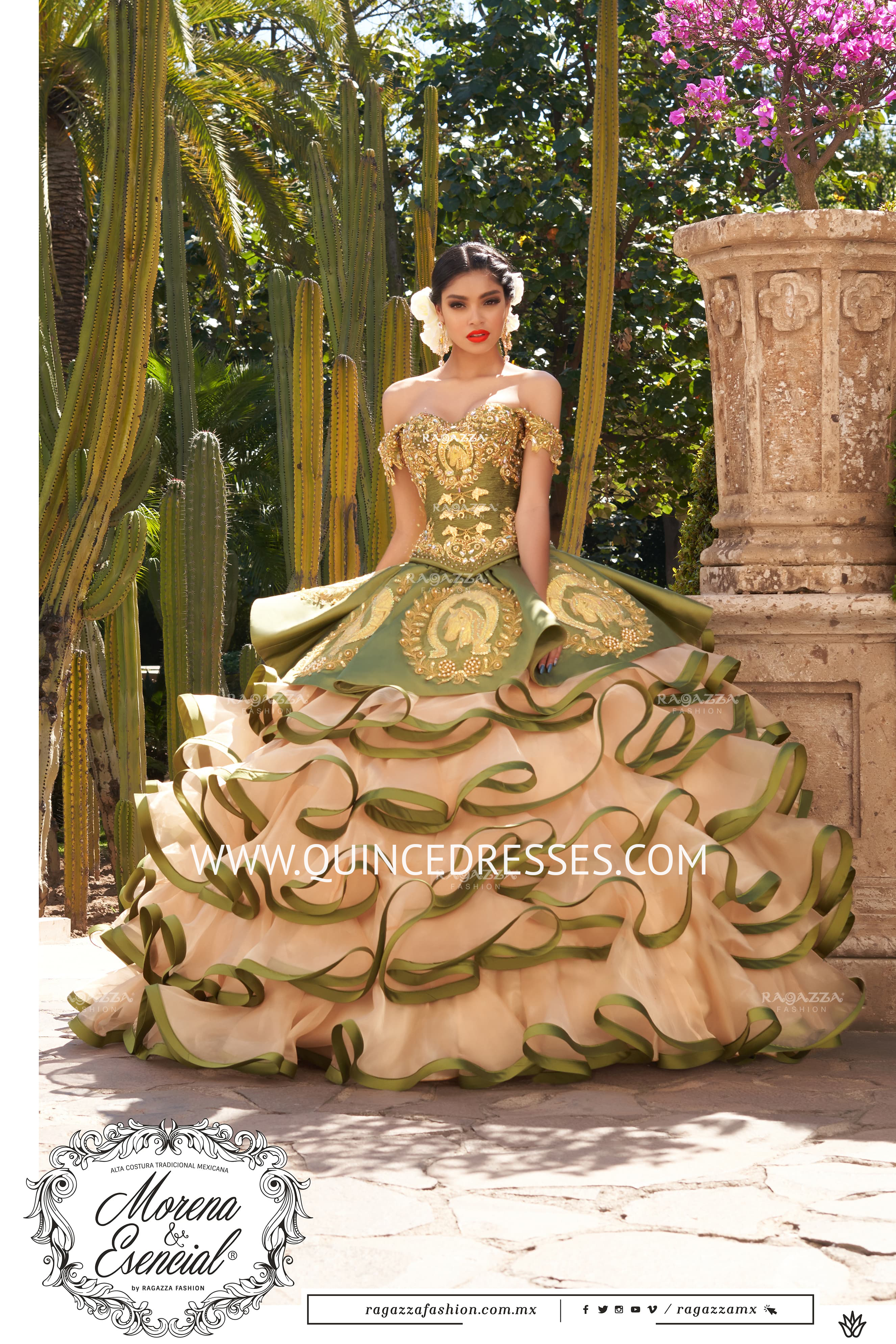 Ruffled charro quinceanera deals dresses