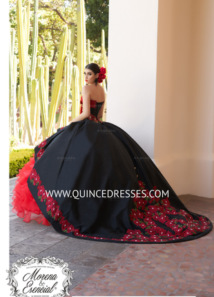 RUFFLED CHARRO QUINCEANERA DRESS BY RAGAZZA FASHION M25-125
