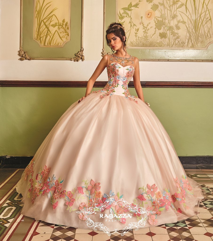 Floral quince dresses cheap