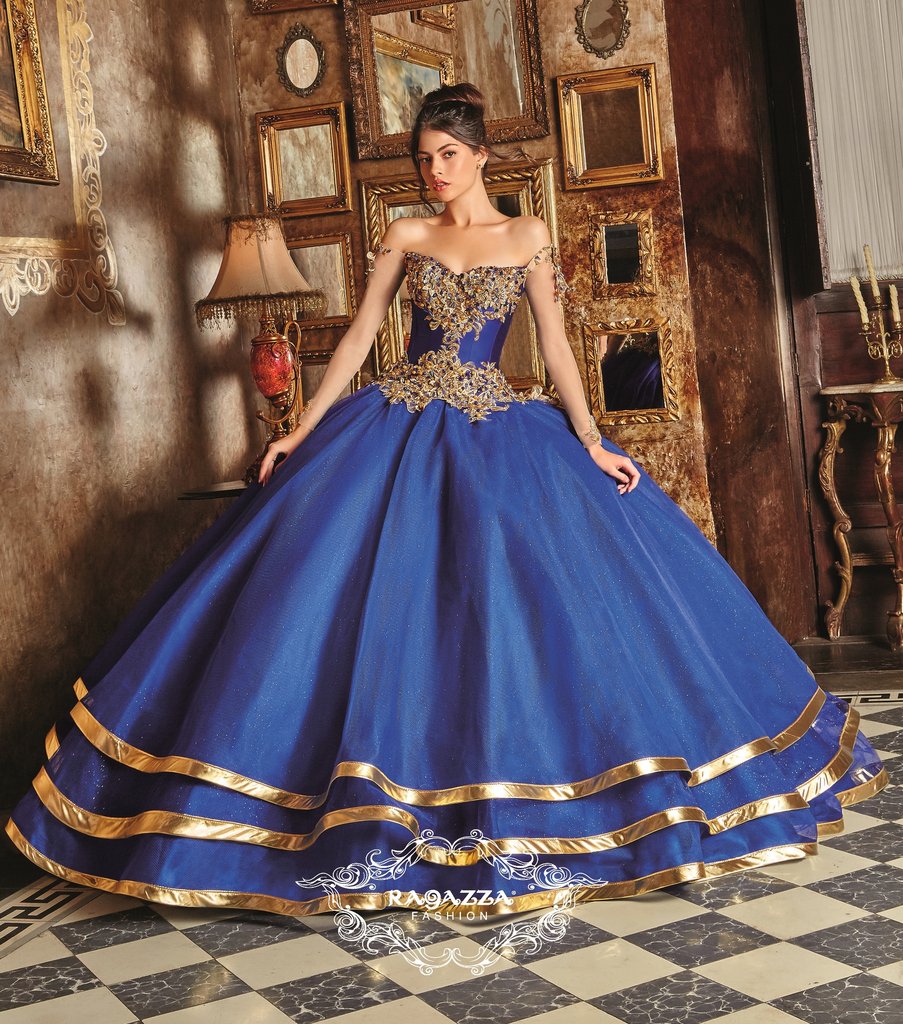 Off the Shoulder Quinceanera Dress with Detailed Bodice QuinceDresses