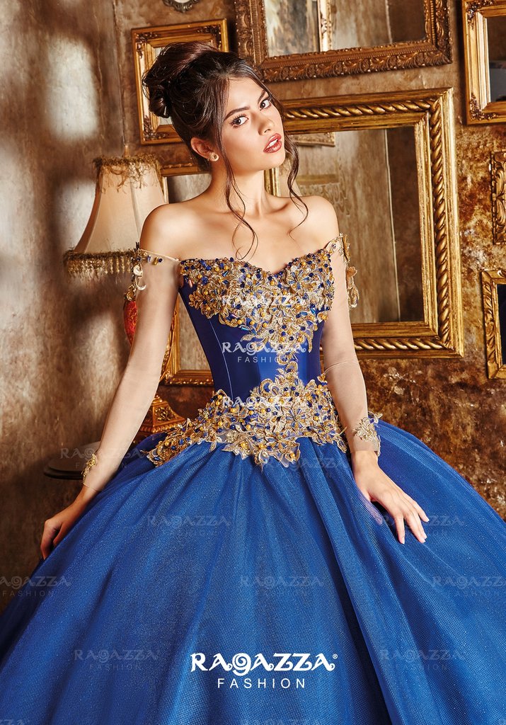 Off the Shoulder Quinceanera Dress with Detailed Bodice