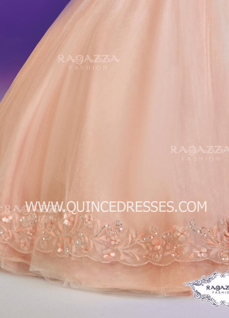 SHORT SLEEVE 2-PIECE QUINCEANERA DRESS BY RAGAZZA FASHION D34-534